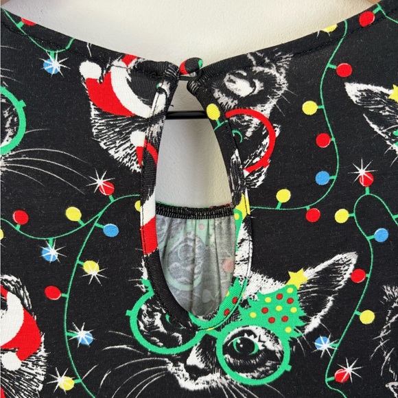 ModCloth Holiday Cat and Dogs Print Dress Medium NWT - Picture 6 of 11